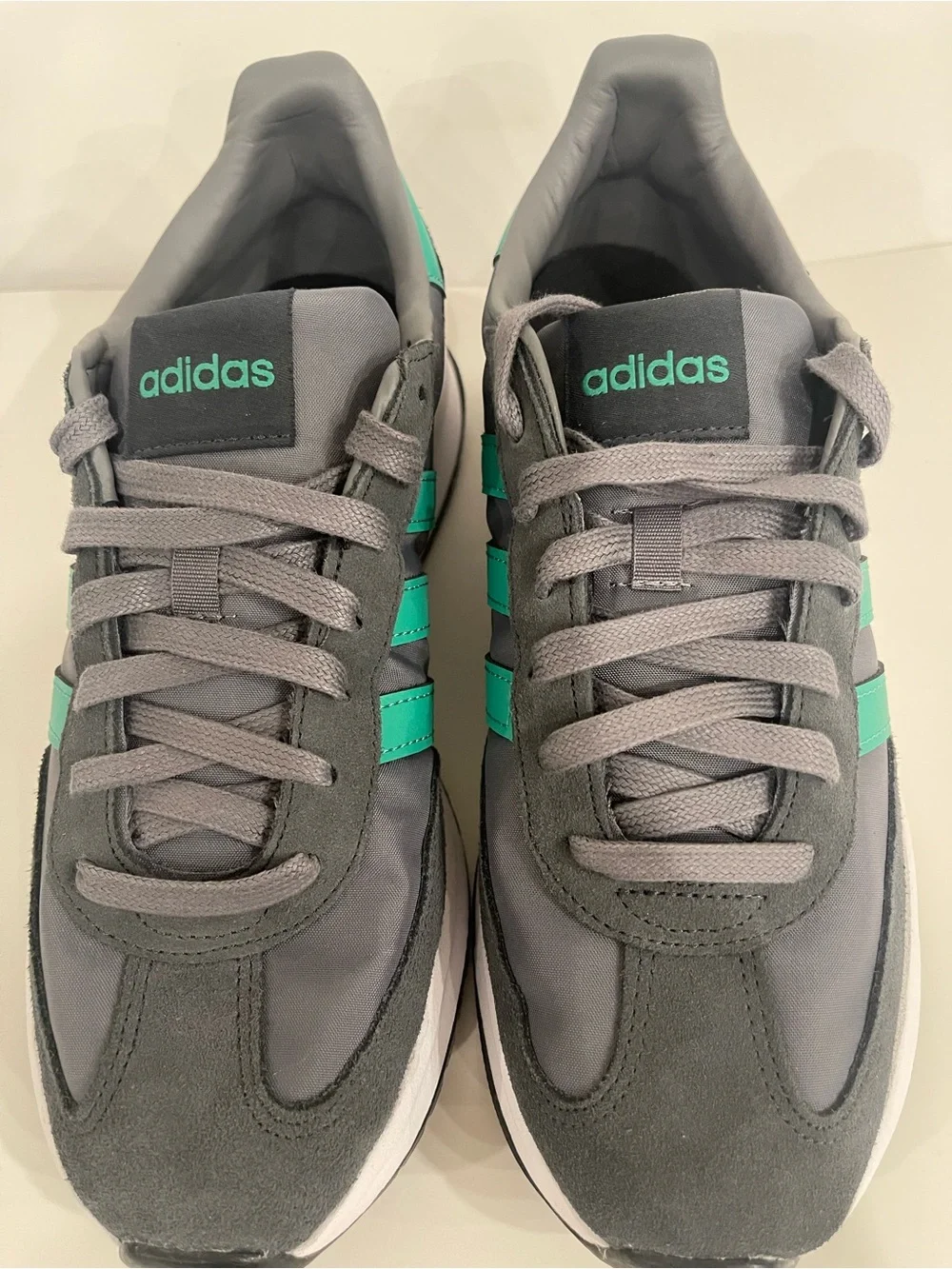 Adidas Run 70s 2.0 Retro Grey Green Sneakers Mens 9.5